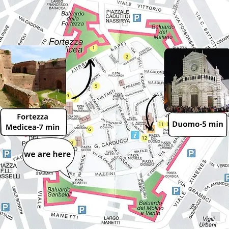 Private Jacuzzi Retreat Romantic In Grosseto's Historic Center Διαμέρισμα